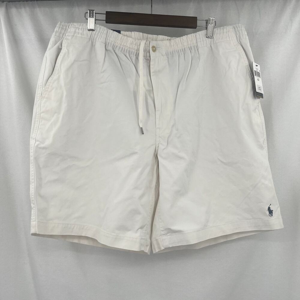 Polo Ralph Lauren Shorts Mens XLT White Stretch Classic Chino Elastic Waist NWT